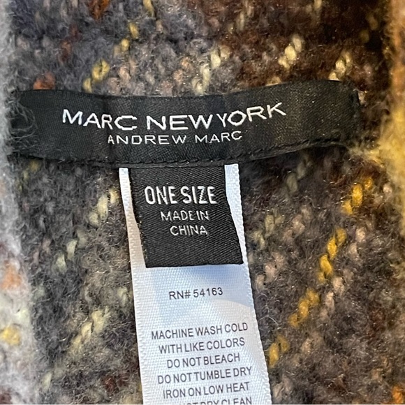 MARC NNEW YORK elegant shades of brown & gold fringe cape/poncho One Size - Picture 6 of 15